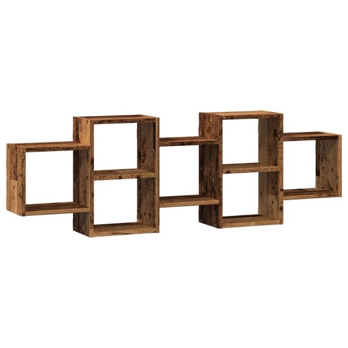 VidaXL Wall Shelf Old Wood 129x18x42 Cm Engineered Wood 853225