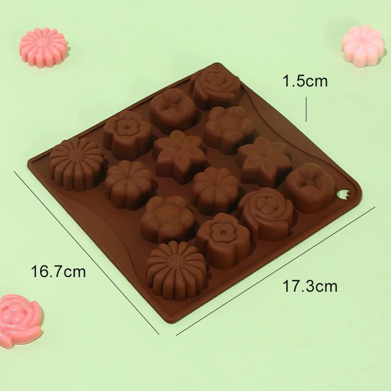 Chocolate Silicone Baking Mold Horse Multiple Flower Shape Cake Cookies Bread Candy Pastry Gummy Jelly Soap Candle Making Tool