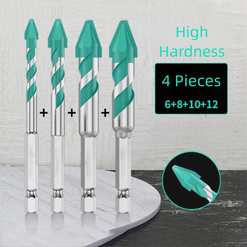 Four-Edged Sawtooth Drill Bit Serrated Skewed Head Concrete Drill Bit  Wall Drilling