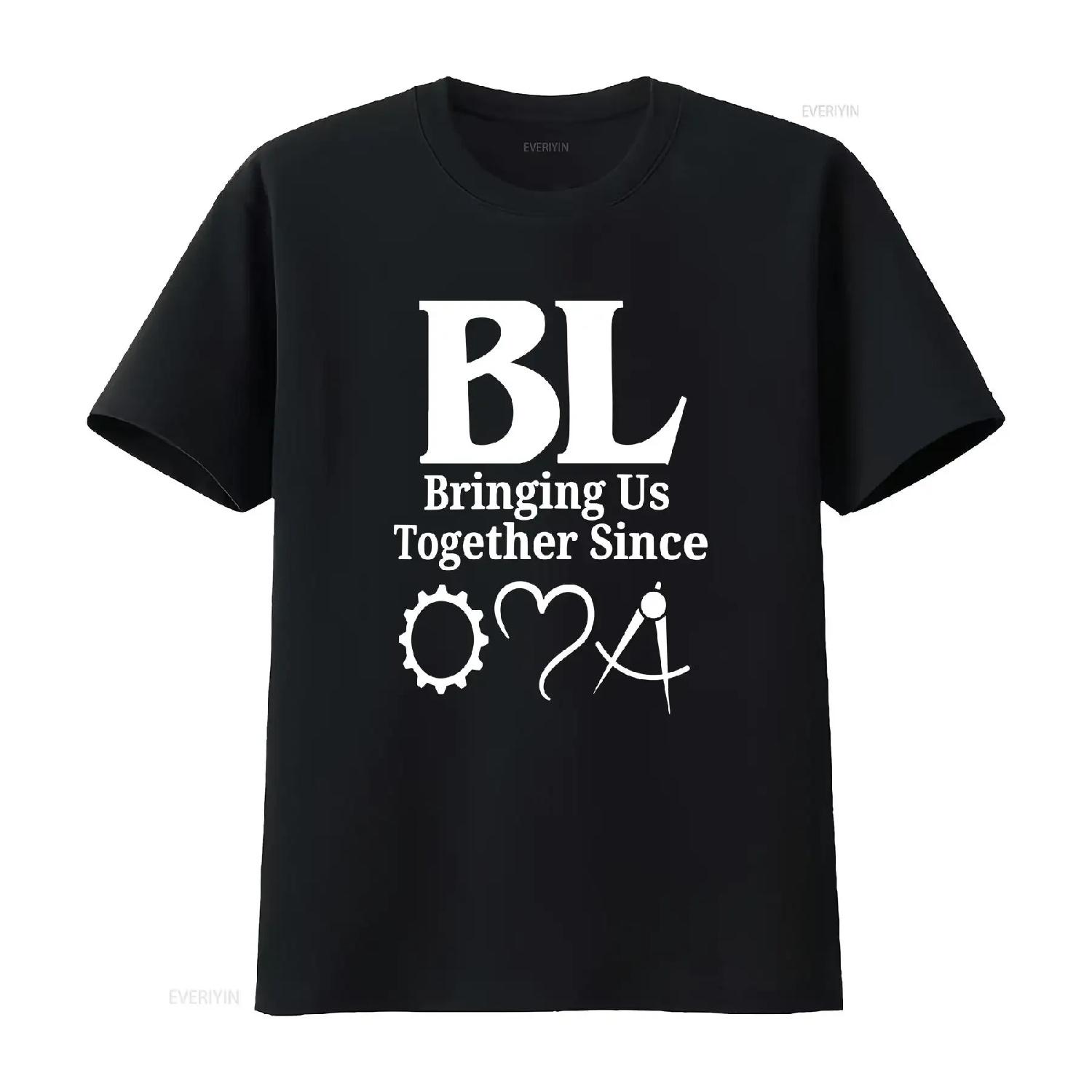 

BL Bringing Us Together Since Engineering Loved Architecture White Font Jersey T Shirt 100 Cotton vintage Washed XXXXXL чорний