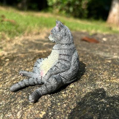 Exquisite PVC Simulation Cat Model Siamese Ragdoll Persian Cat Lifelike Cat Action Figures Cat Statue Ornament Car Decoration