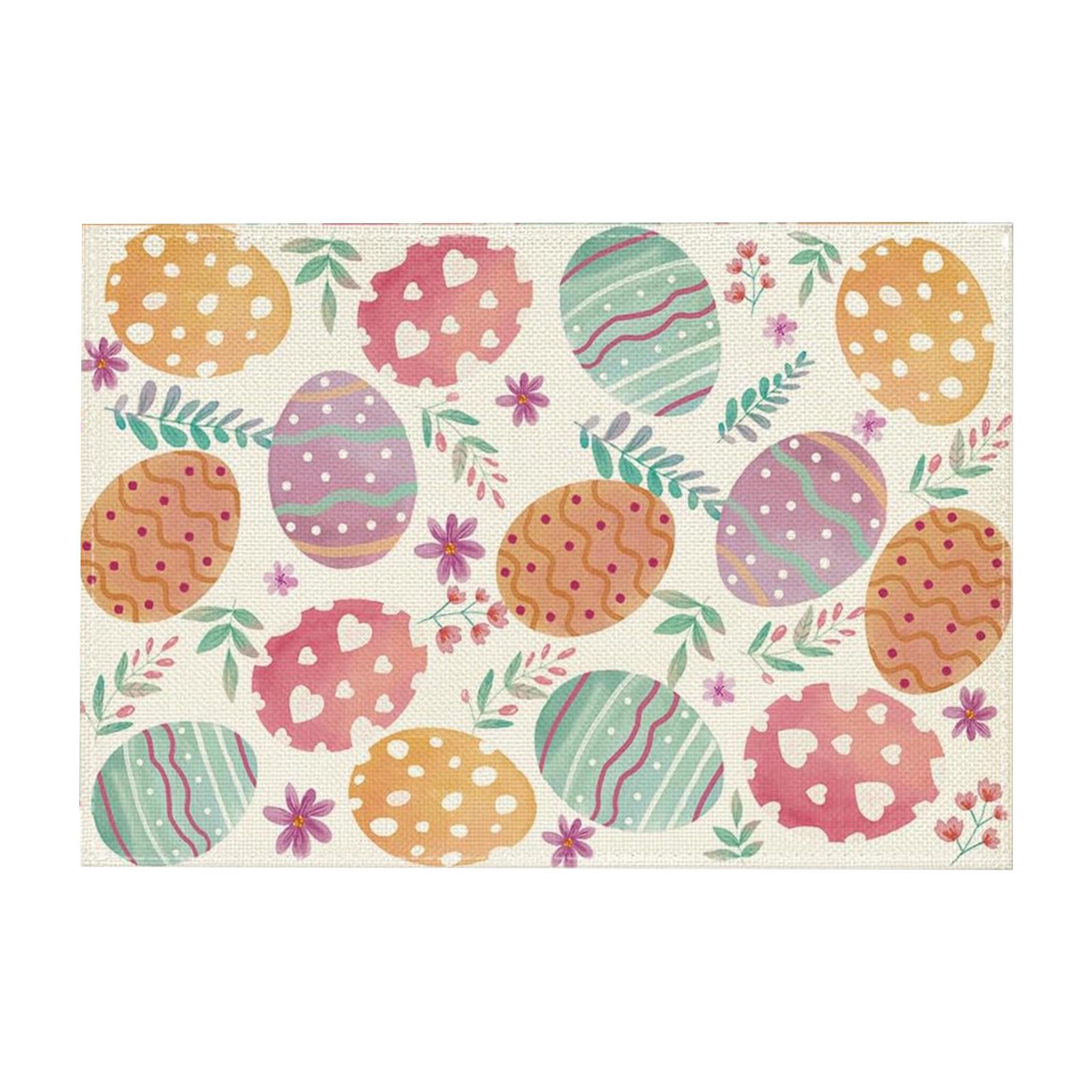 

Easter Placemat 1812in, Bunny Pattern, Spring Holiday , Indoor Placemat, Home Decor. One Size