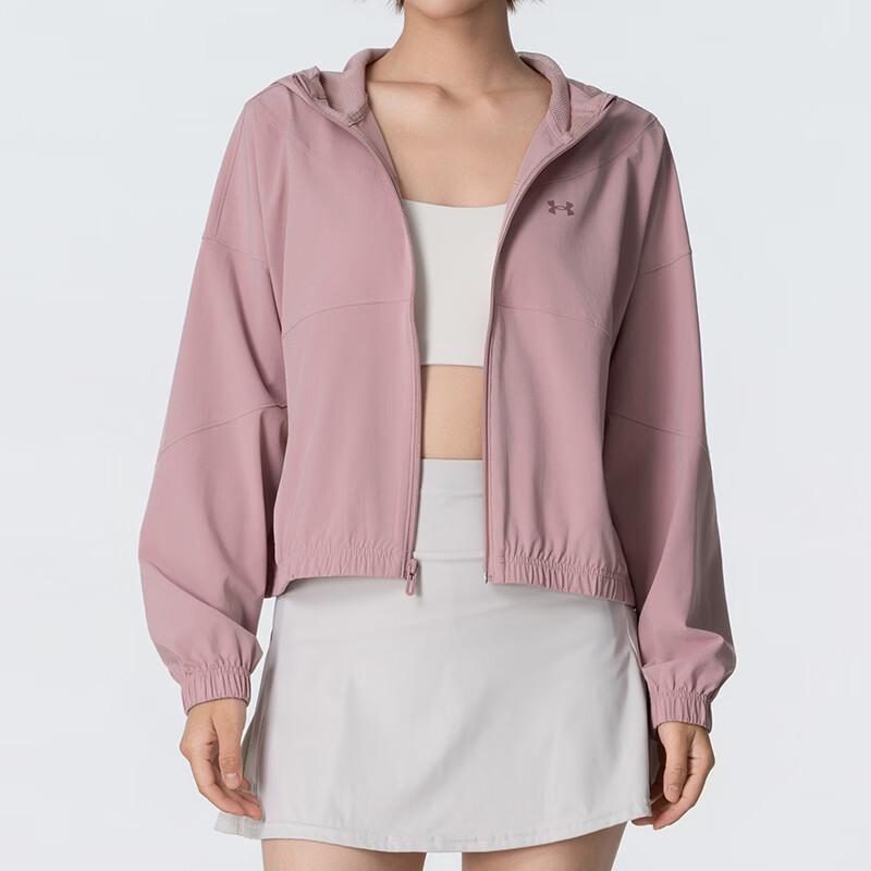 Under Armour Loose Fit Outdoor Breathable Zip Hooded Long Sleeve Jacket Women jackets 6014063-673