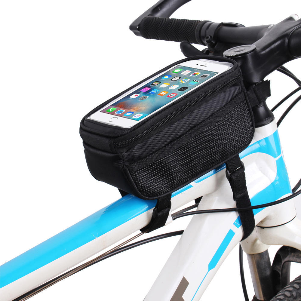 Rainproof Bicycle Bag Frame Front Top Tube Cycling Bag Reflective 6.5in Phone Case Touchscreen Bag MTB Bike Accessories