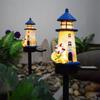Solar Powered Solar Lighthouse Resin Material Outdoor Decor Garden Light  Patio Decoration