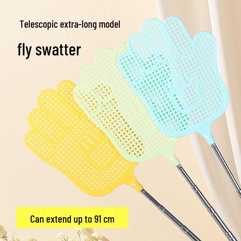 Extendable Fly and Mosquito Swatter with Durable Plastic and Stainless Steel