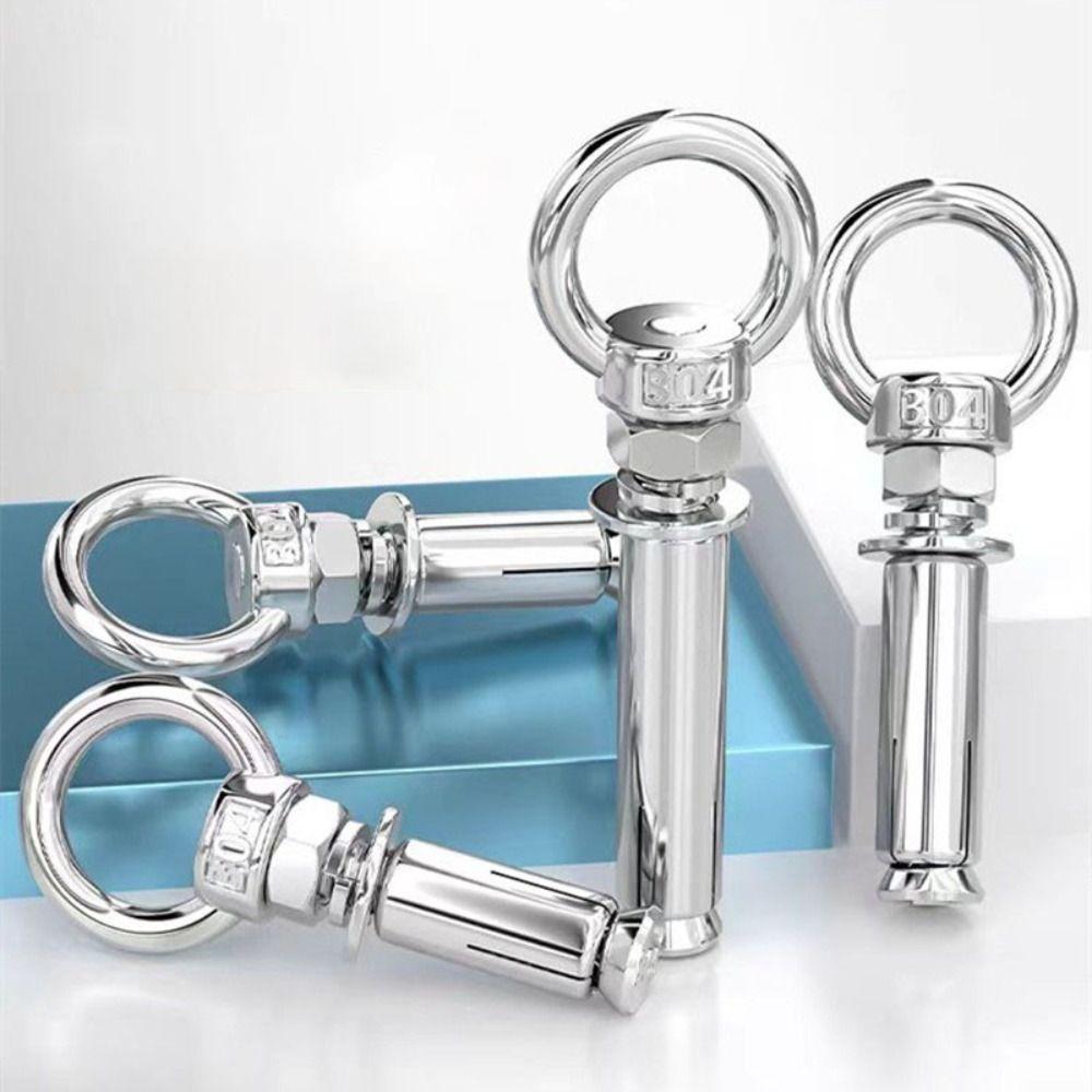 With Ring 304 Stainless Steel Expansion Bolts Silver Ring Expansion Screws  Wire Pipe Clamp