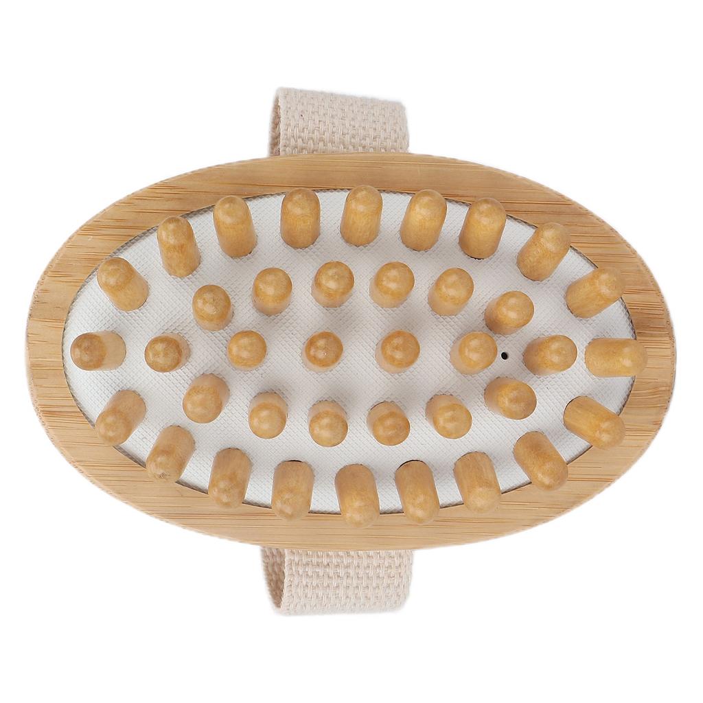 Gentle Massage Brush Portable Bamboo Spa Bath Massage Brush Body Scrubber Brush