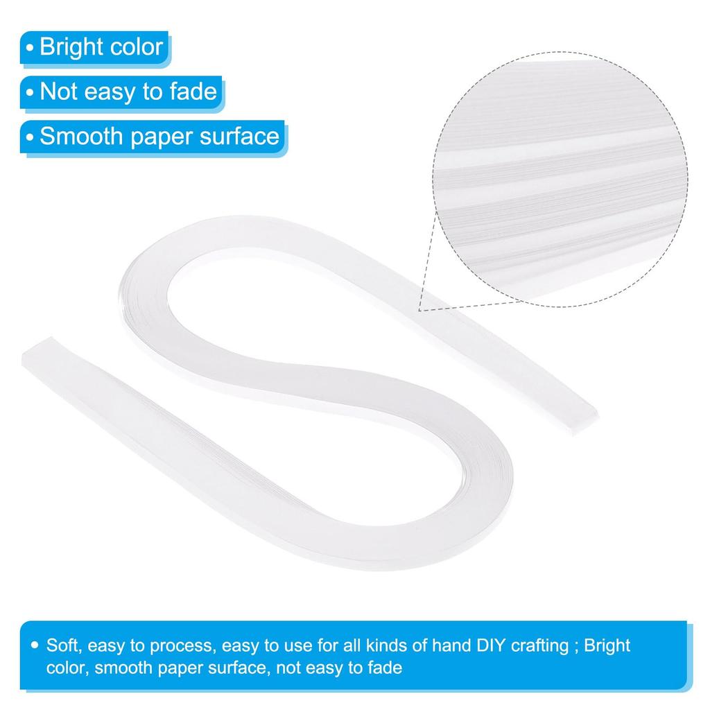 PATIKIL 1200pcs Quilling Strip Paper Origami Paper Quilling Strip Art DIY Handmade Christmas White 3/16"(5mm) 21"(54cm)