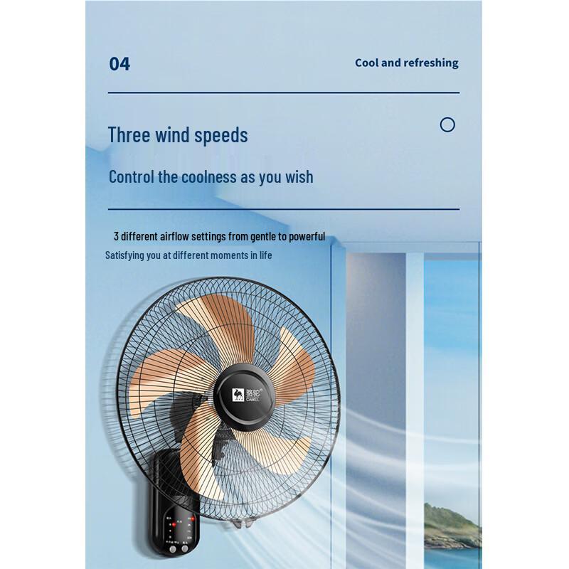 Ventilatore Elettrico Industriale da Parete CAMEL da 18 pollici Spina CN (adattatore incluso)
