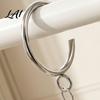 Smooth Gliding Drapery Rings 10Pcs C Shaped Curtain Rings Heavy Duty Bypass Metal for Center Brackets Passing with Eyelets French Return Rods Sliding