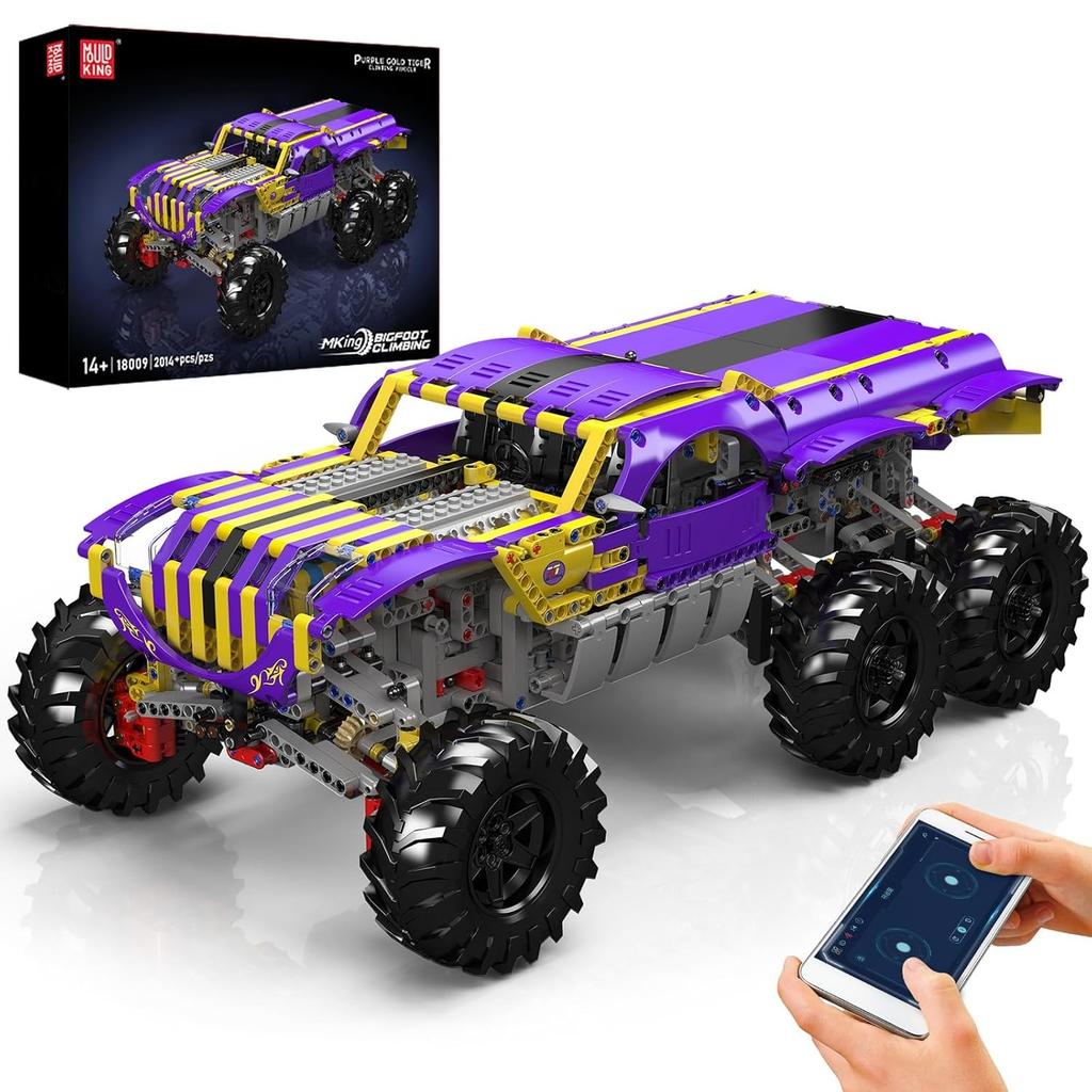MOULD KING 18009 Off-road ATV Building Block Set APP and Remote Monster Truck Model Set, STEM Engineering Climbing Racing Toy Adult Collectible Gift