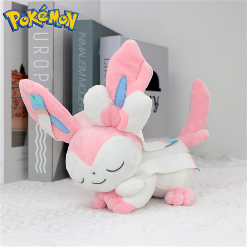 Sleeping Sprigatito Charizard Sylveon Fuecoco Plush Toys Kawaii Pamo Eevee Gengar Cubone Furret Peluche Dolls Gifts Kids