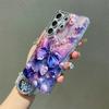 Luxury Elegant Glitter Clear Butterfly Printed Phone Case for Samsung Galaxy S26 Ultra S25 S24 S23 Diamond Full Camera Protect