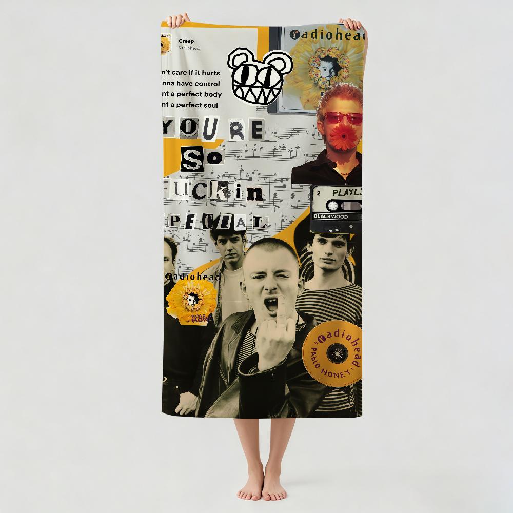 Rock band R-RADIOHEAD Towel Drying Bath Towel Applicable To Light Swimming Camping Yoga Beach Out