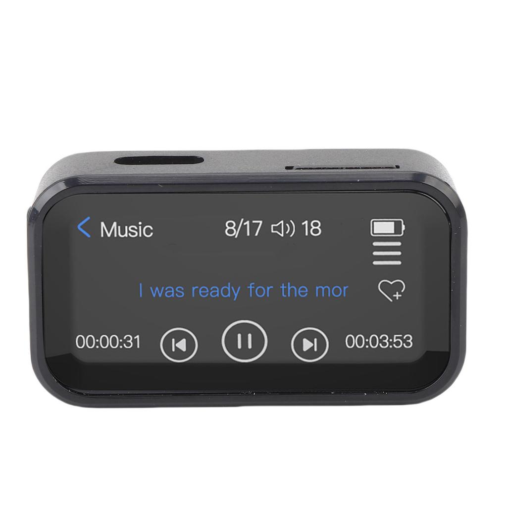 BT MP3 Player Portable Back Clip 1.47in Full Touchscreen 32GB HiFi Lossless Music Player Radio