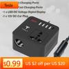 Car Sticker Tesla 1 AC Sockets DC 12V to AC 220V Converter Outlets Car Inverter 4 USB Ports 300W Power Adapter For Tesla Model Y
