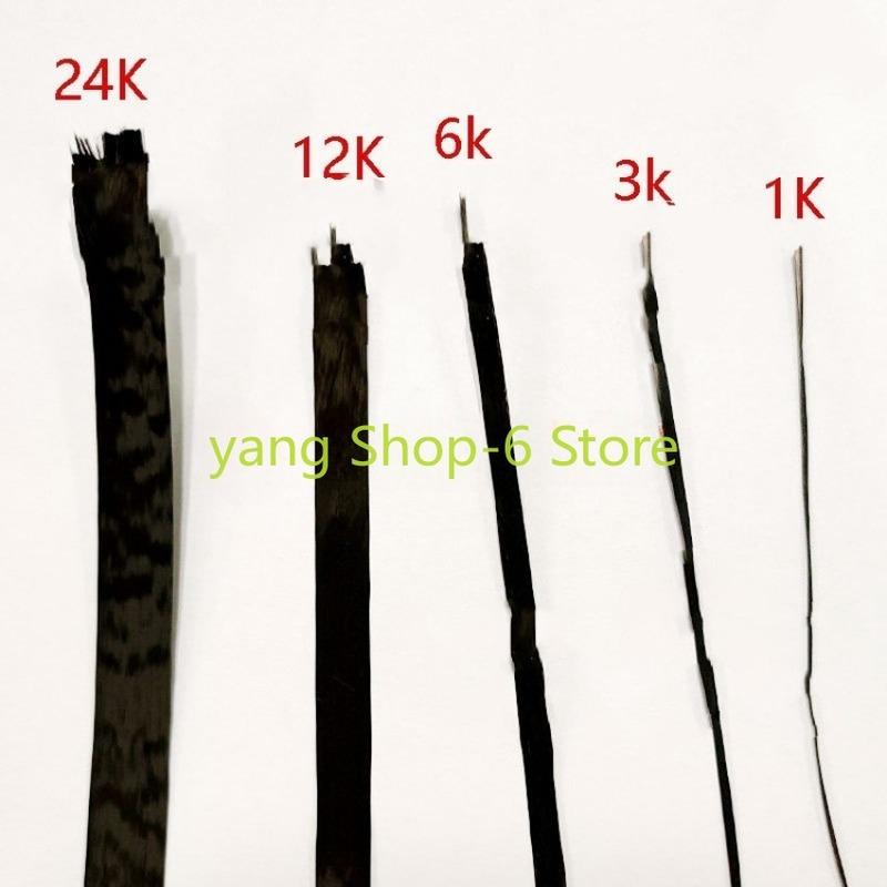 1K 3K 6K 12K 24K 48K  Carbon Fiber Fibre Tow Filament Yarn Thread Tape 30M 1K30M