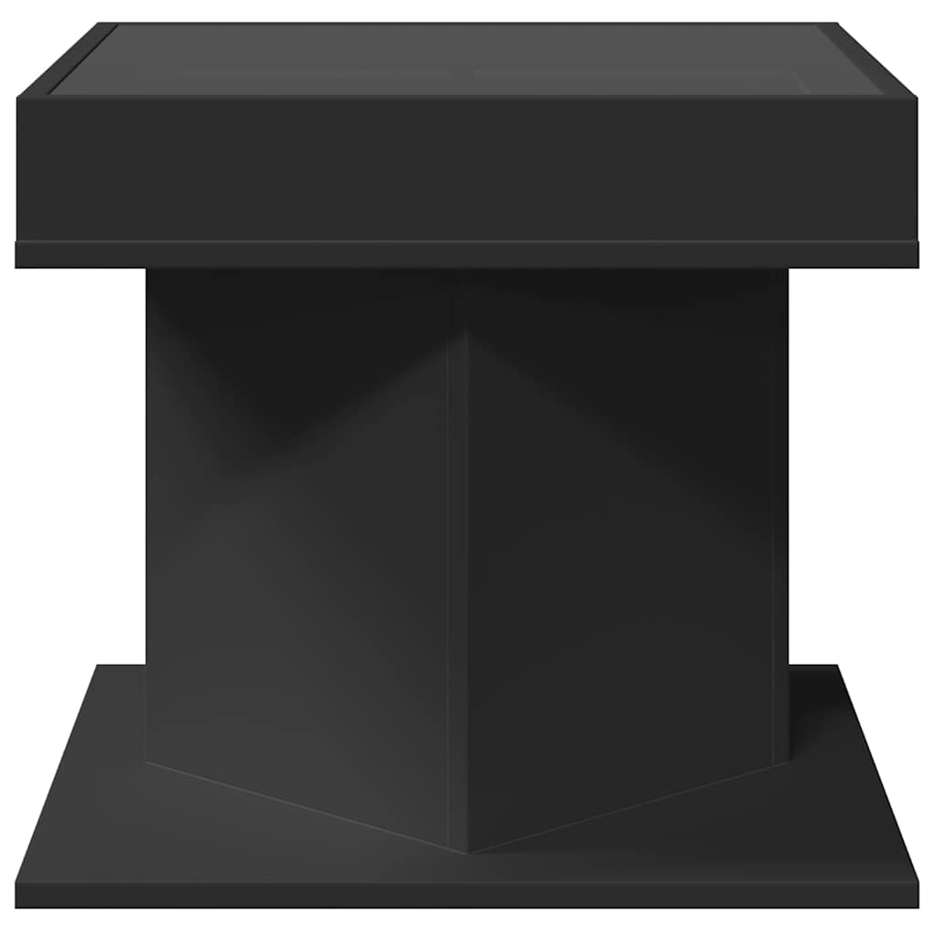 LED Coffee Table Black 50 x 50 x 45 cm Particleboard
