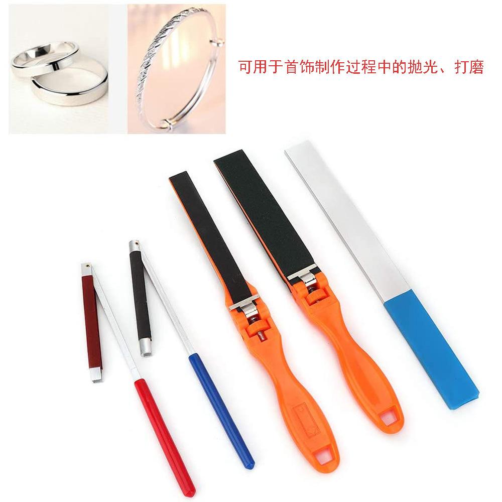 Sandpaper Rod Aluminum Sandpaper Ruler Plate  Plastic Sandpaper Clip Roll Rod Metalworking