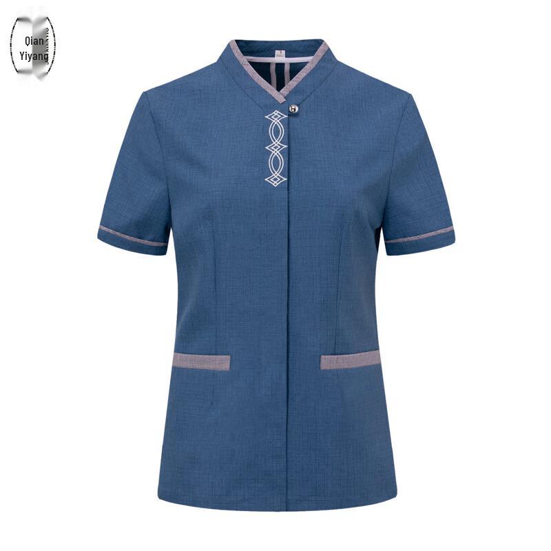 Qianyiyang Women's Short Sleeve Cleaning Work Uniform