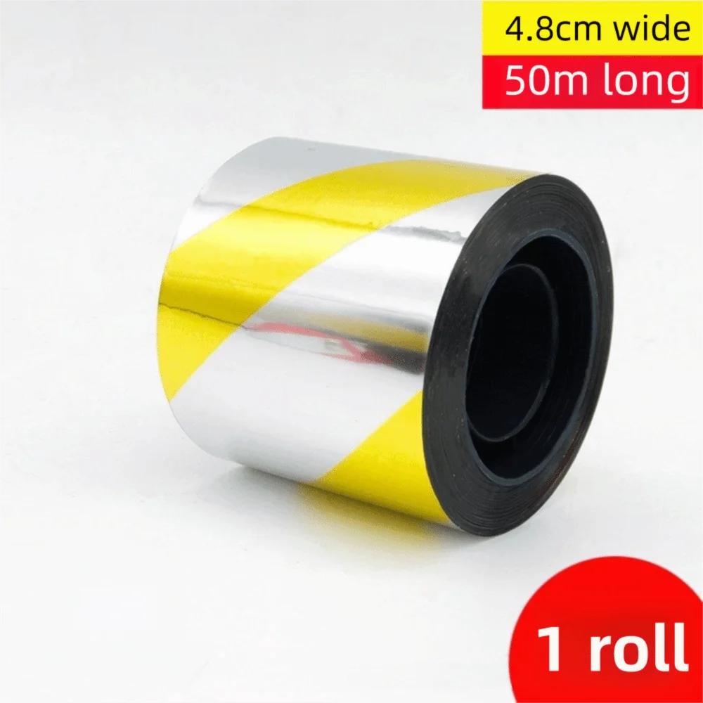 Durable 50M/100M/300M Double-sided Reflective Bird Repellent Ribbon Multipurpose Adhesive-free Anti Bird Tape Flashing Hanging