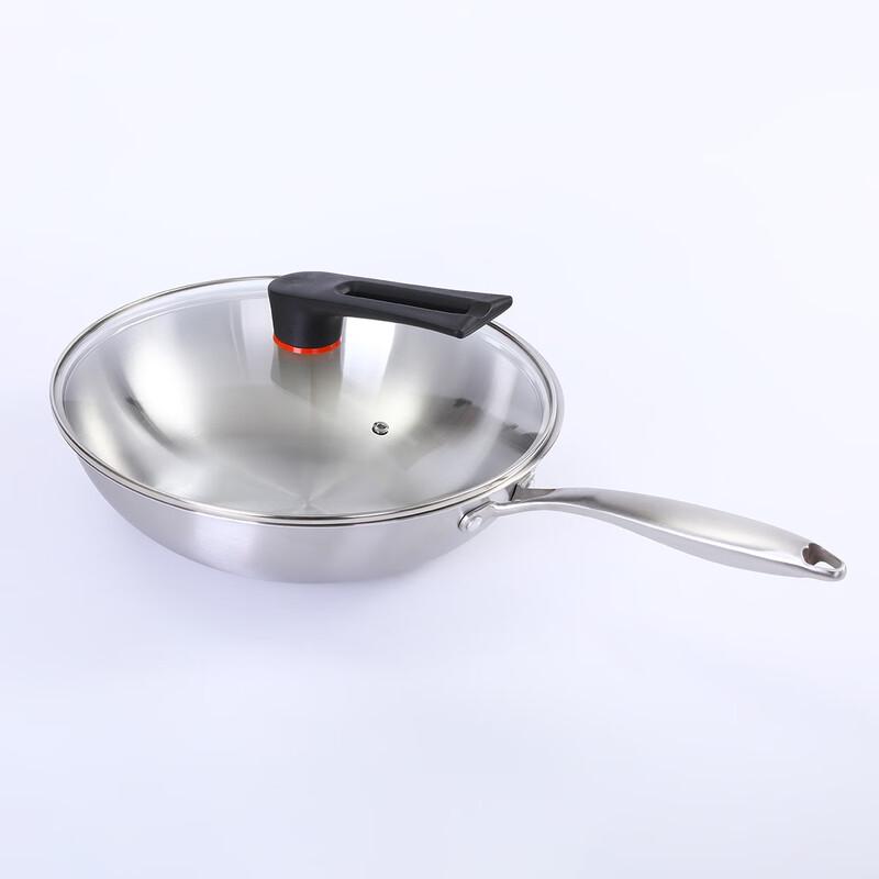 Wutuo Uncoated 304 Stainless Steel Wok