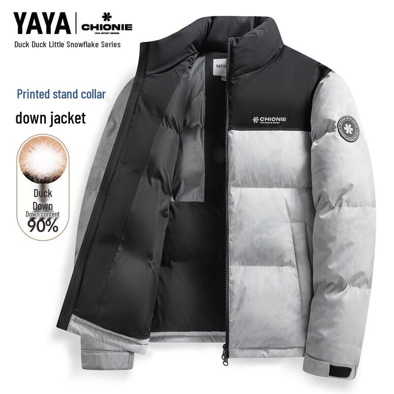 YAYA Snowflake Series Unisex Stand-Collar Down Jacket