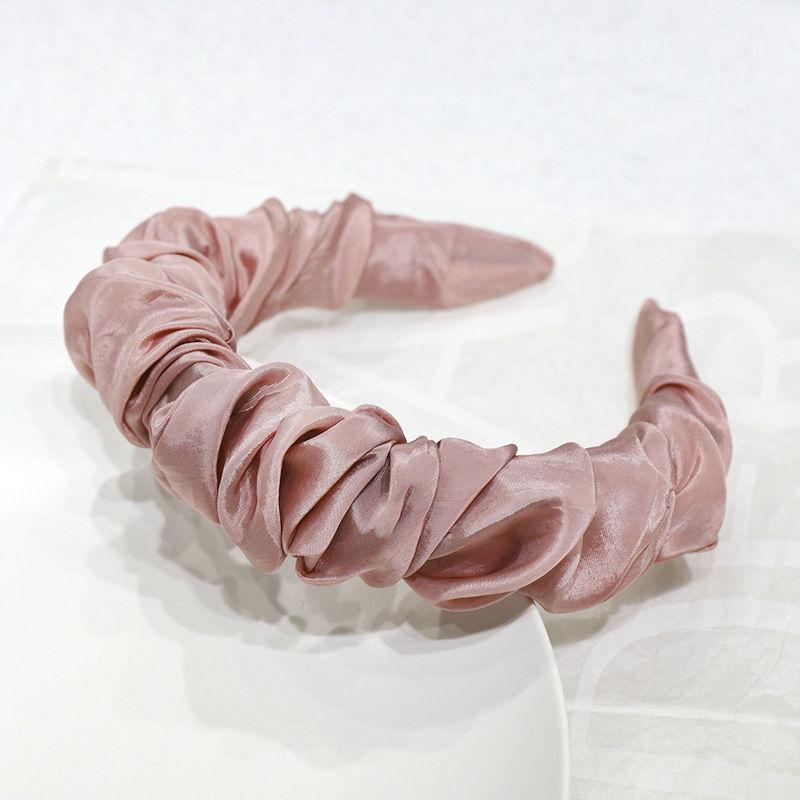 Hairpin Hair Band Hair Accessories Pleated Headwear Pure Color Headband Fashion