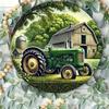 Iron Tinplate Tractor Art Rustic Farmhouse Wreath Easy Hang Wall Decor