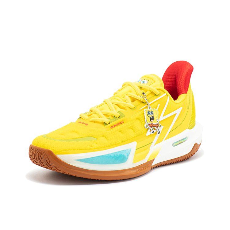 361 BIG3 4.0 Quick Pro Low-Top Basketballschuhe Herren Säuregelb Warmbraun 672331124-4