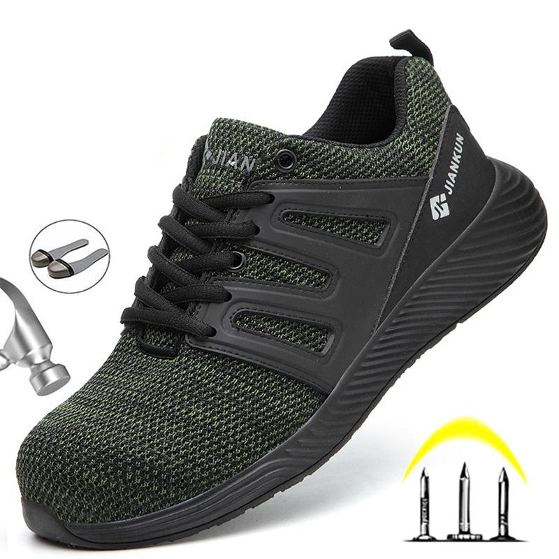Fashion Lightweight Safety Shoes Men Puncture-Proof Work Safety Shoes For Man Steel Toe Shoes Work Boots Men Work Shoes Industrial 36-48