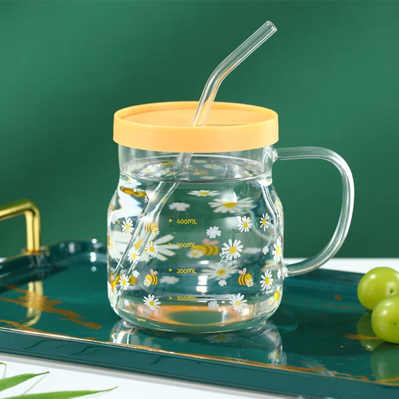 Aglaia Star and Moon Glass Straw Cup 550ml