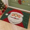 Santa Claus Bathroom Rug Cute and Soft Christmas Indoor/Outdoor Doormat Entrance Welcome Mat Home Decor