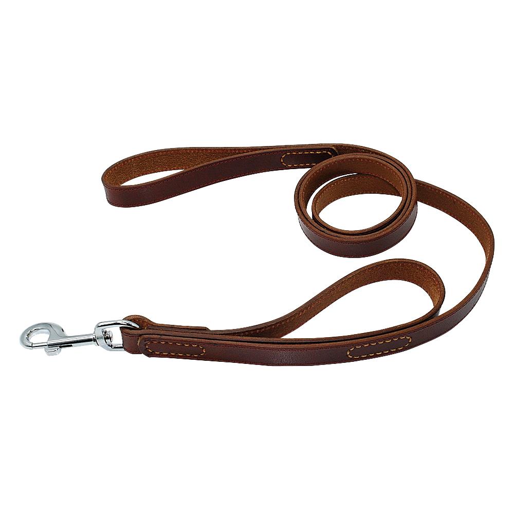 Genuine Leather Pet Dog Leash Rope Pet Training Walking Lead Leashes For Medium Large Dogs Quick Control With 2 Handles