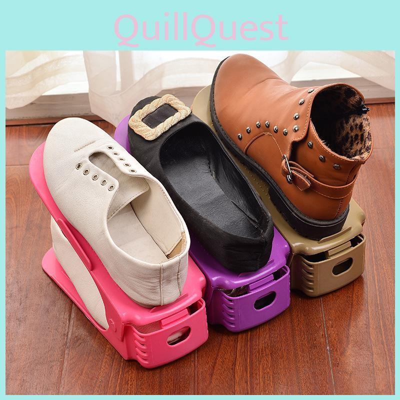 Classic Black Adjustable Shoe Organizer Space-saving Storage Rack For Stylish Homes