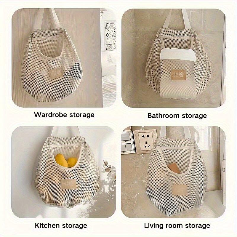 Borsa Portaoggetti da Appendere in Tela Stile Giapponese per Calzini e Biancheria Intima Montata a Parete, Senza Fori Organizzatore per Dormitorio