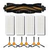 For Conga M50 / M50 For X-Treme Robotic Vacuum Cleaner Main Brush, 6 Side Brushes, And 4 Filters Set