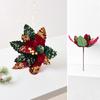 Flocking Artificial Christmas Flower Beautiful Xmas Tree Ornaments  New Year Decor