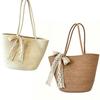 Women Straw Tote Bag Crochet Shoulder Bag Trendy Summer Woven Tote Bag Large Capacity Travel Beach Handbag for Outdoor Vacation