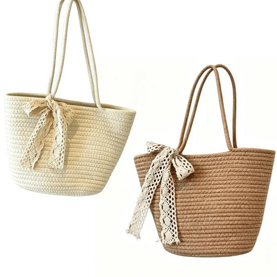 Women Straw Tote Bag Crochet Shoulder Bag Trendy Summer Woven Tote Bag Large Capacity Travel Beach Handbag for Outdoor Vacation