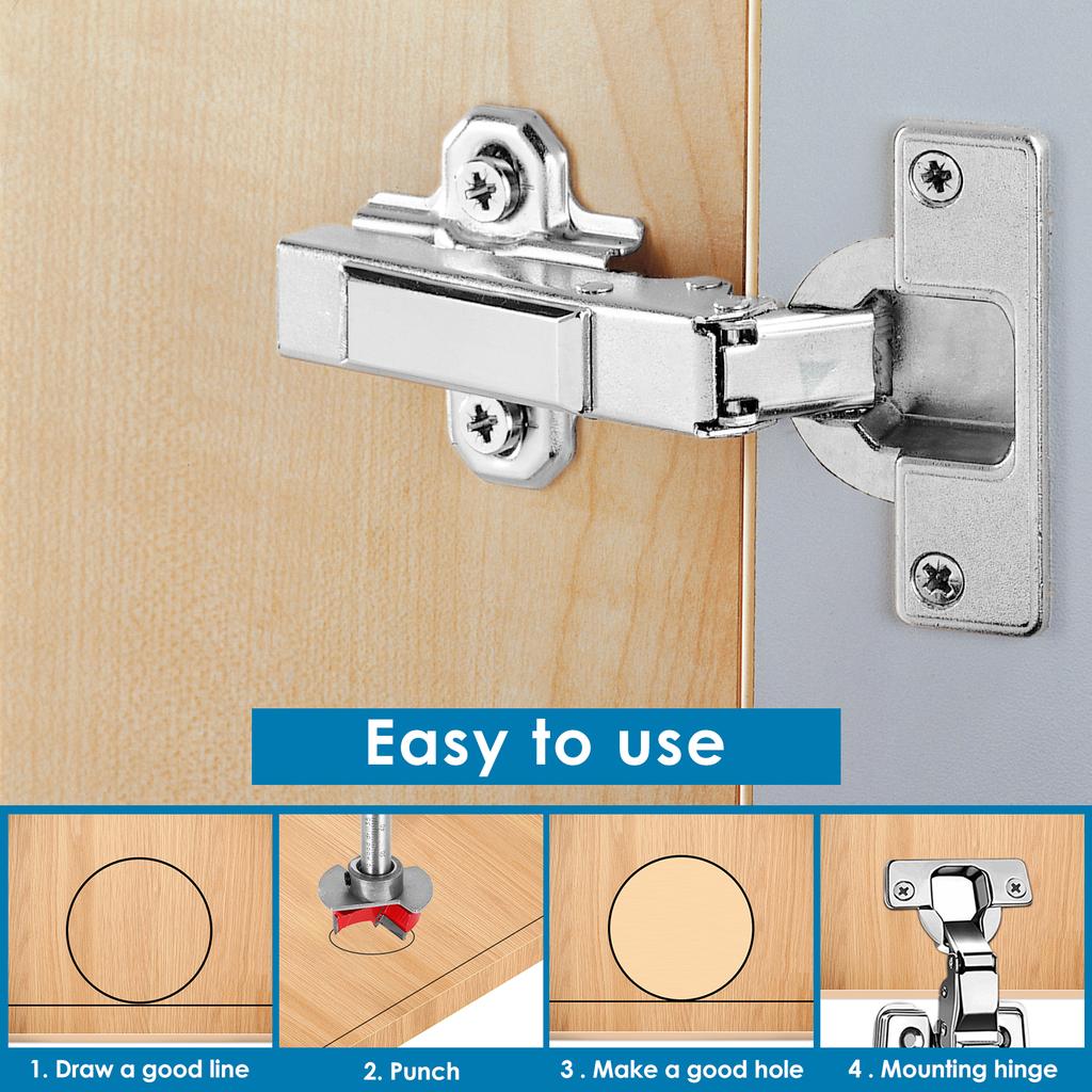 35mm Hinge Drilling Jig Set Concealed Guide Hinge Hole Drilling Locator Woodworking Hole Opener Door Cabinet Accessories Tools