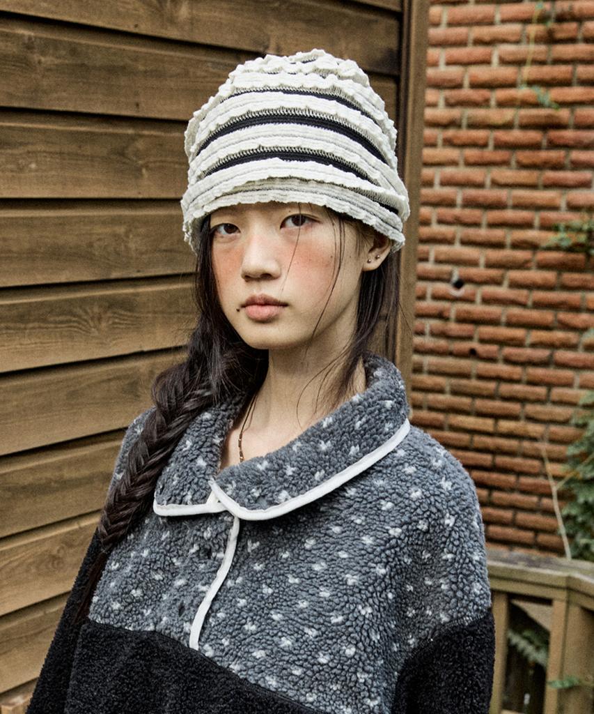 HOKUSPOKUS Lace Veil Beanie_Ivory