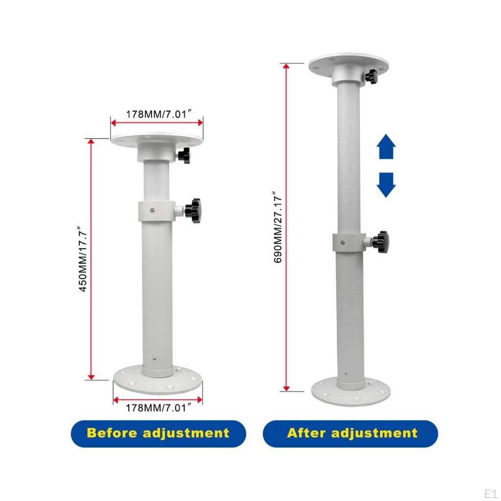 Elevating Table Leg Locking Knob Vehicle Furniture White Finish for Yacht