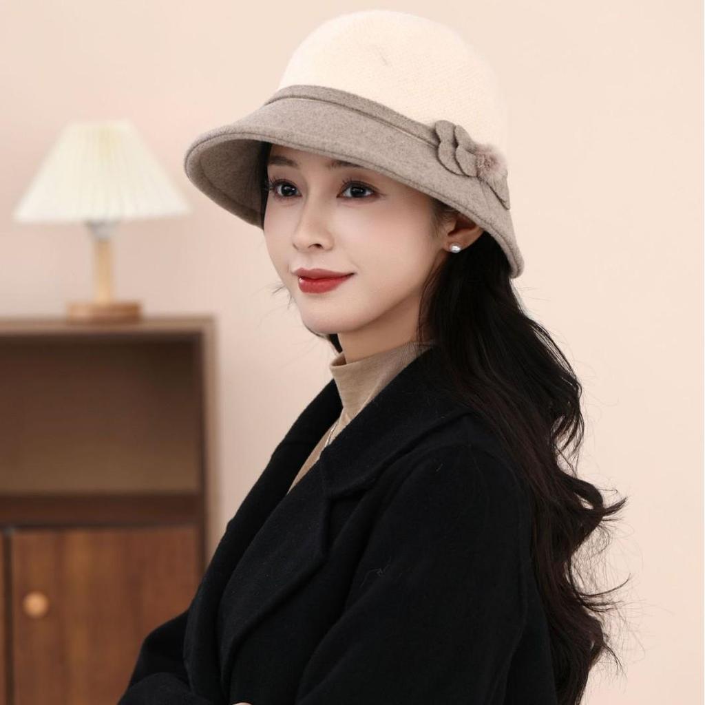 Hepburn Style Korean Fisherman Hat - Elegant Bowknot Face-Slimming Bucket Hat for Women