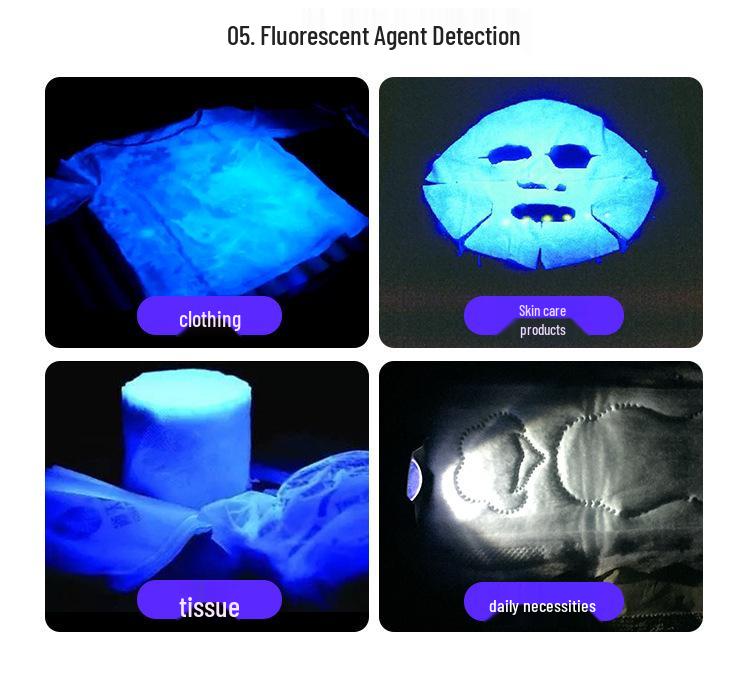 40W UV Flashlight - 365nm Anti-Counterfeit Money Detector for Fluorescence Detection