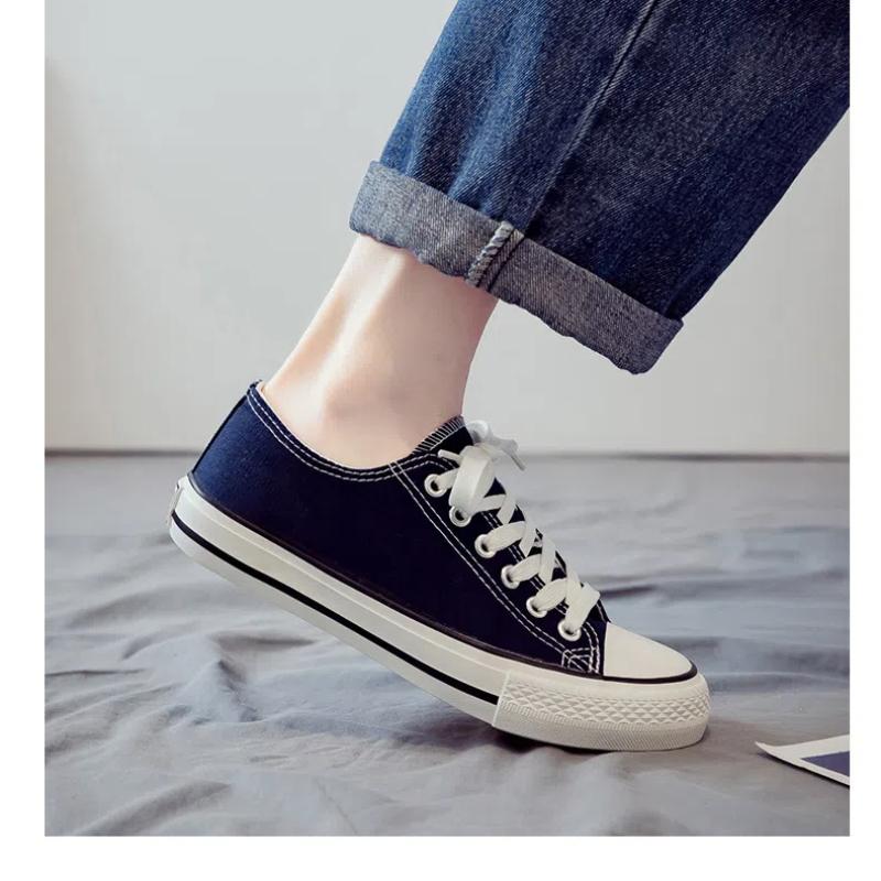 Womens and Mens Canvas Shoes Casual Cute Sneakers Low Cut Lace Up Fashion Comfortable for Walking