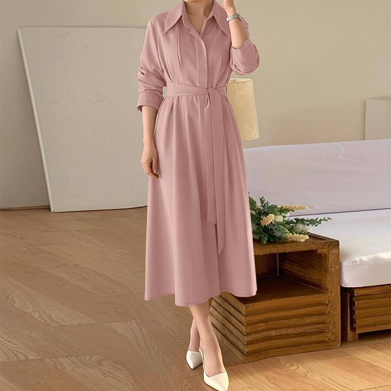 ZANZEA Lässige Bluse mit Umlegekragen und 3/4-Ärmeln für Damen in Volltonfarbe