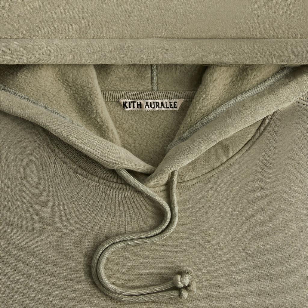 Kith 101 For Auralee Smooth Soft Hoodie Seagrass Men Tops Green A24AP10AK-4009
