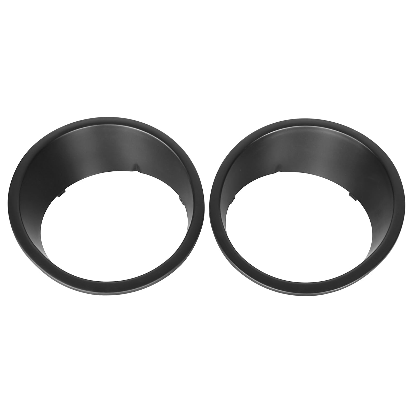 Hooke Road Matte Black Headlight Bezels and Headlight Cover Trims for Jeep Wrangler